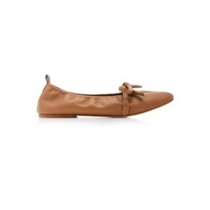 Flattered Poly Leather Cognac Flats sz 40